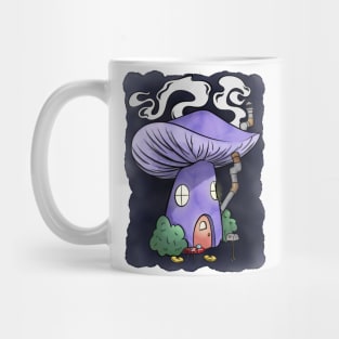 Purple Mushroom House Mug